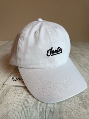 Jeeter White Embroidered Dad Hat